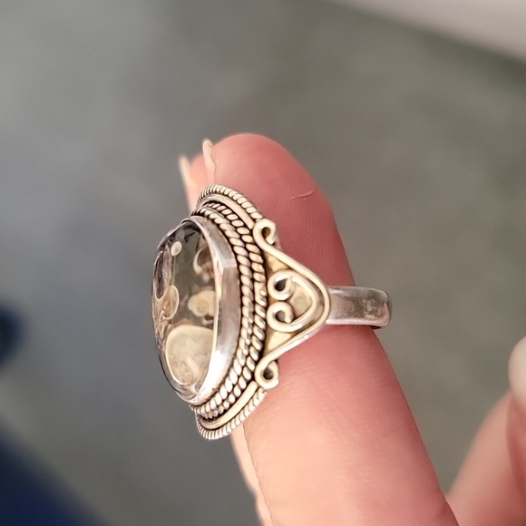 Turritella Agate Ring Sterling Silver - Picture 4 of 8